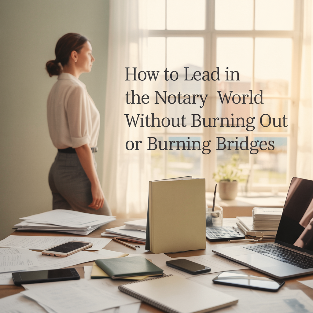 How to Lead in the Notary World Without Burning Out or Burning Bridges