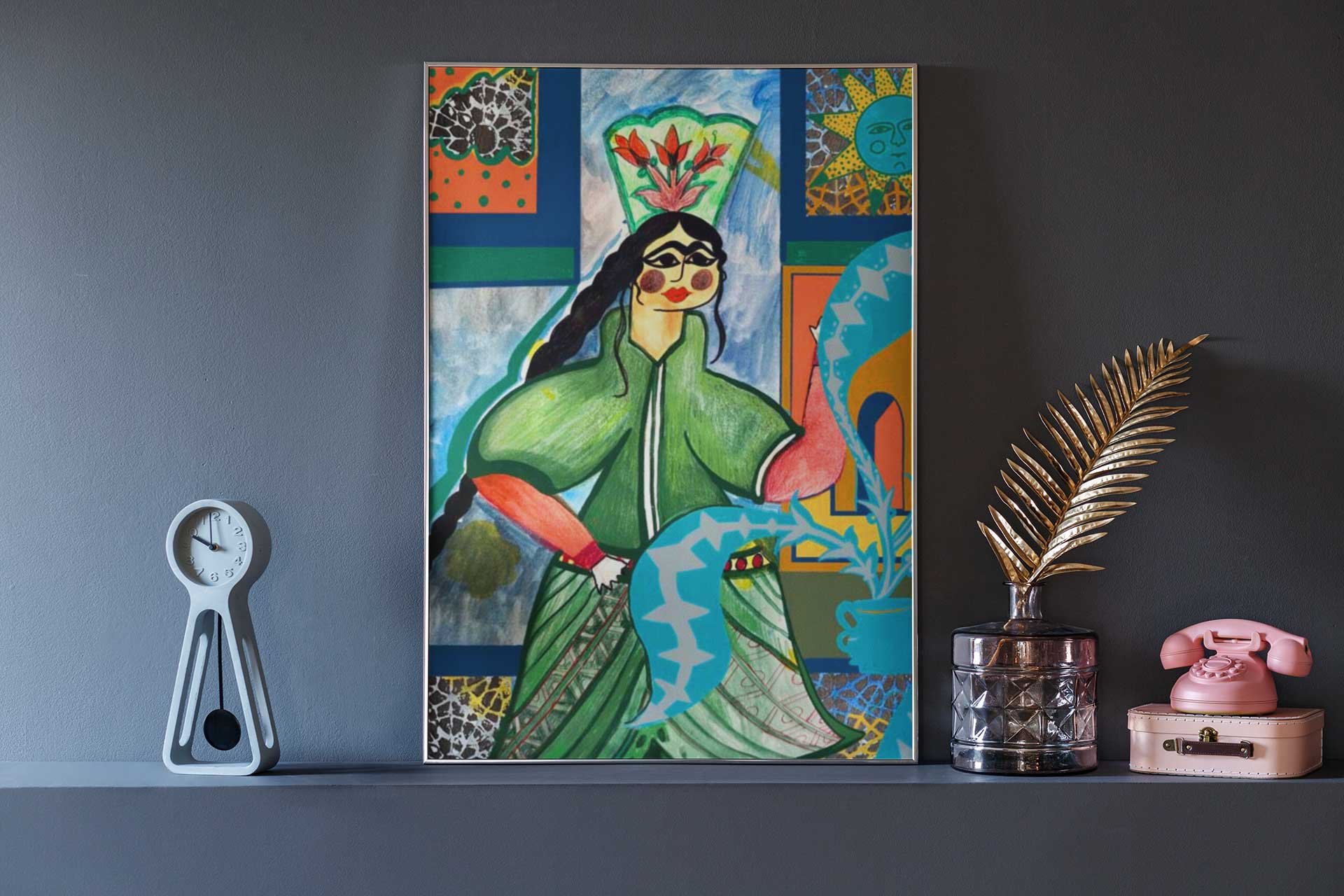 mockup-featuring-an-art-print-placed-on-a-shelf-next-to-a-small-clock-35875-r-el2.jpg