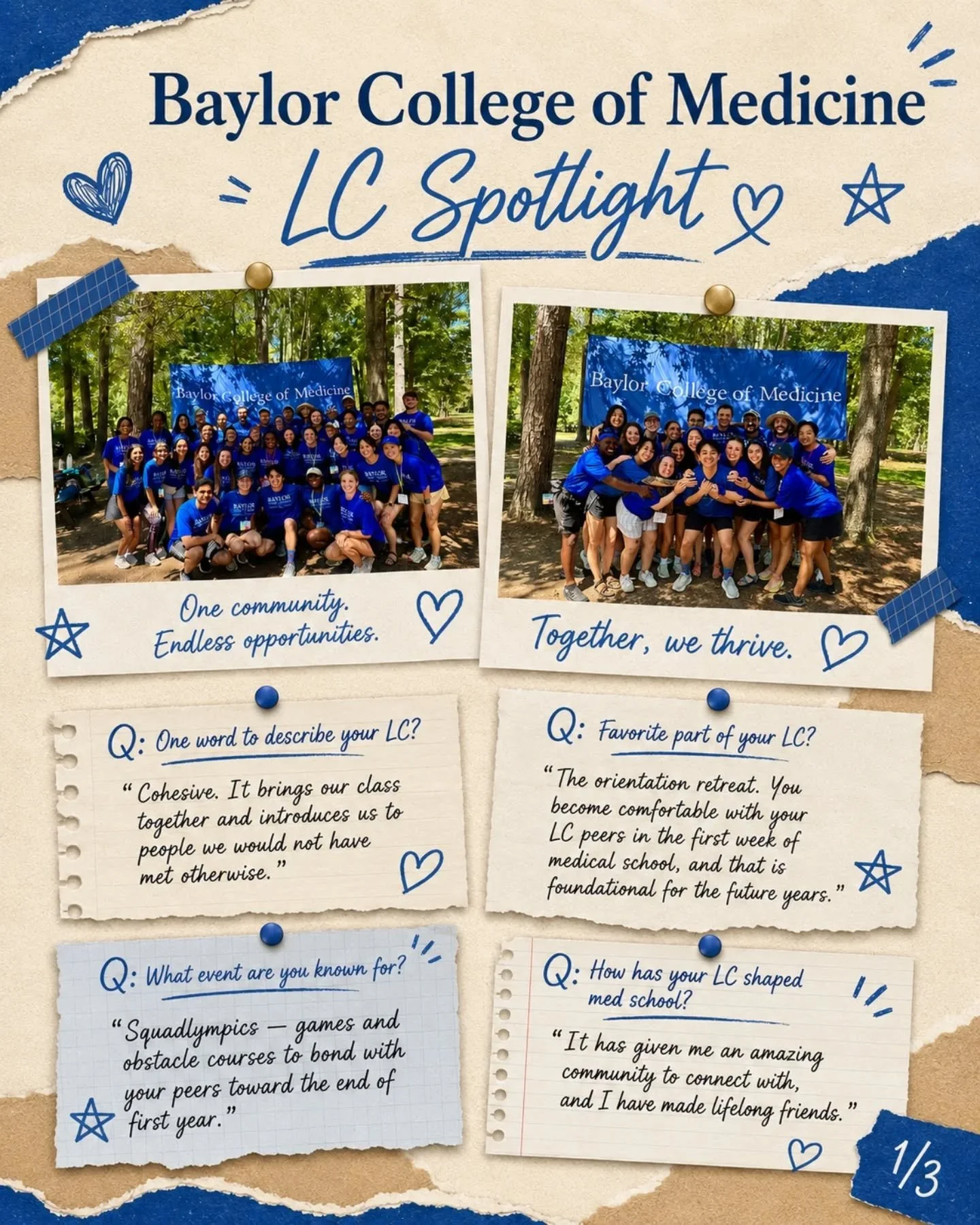 LC Spotlight 

Next up: Baylor College of Medicine

Swipe to meet their LC!

Submit your LC program to be featured!
https://forms.gle/ywYVmw26i8DP8Cha9⁠