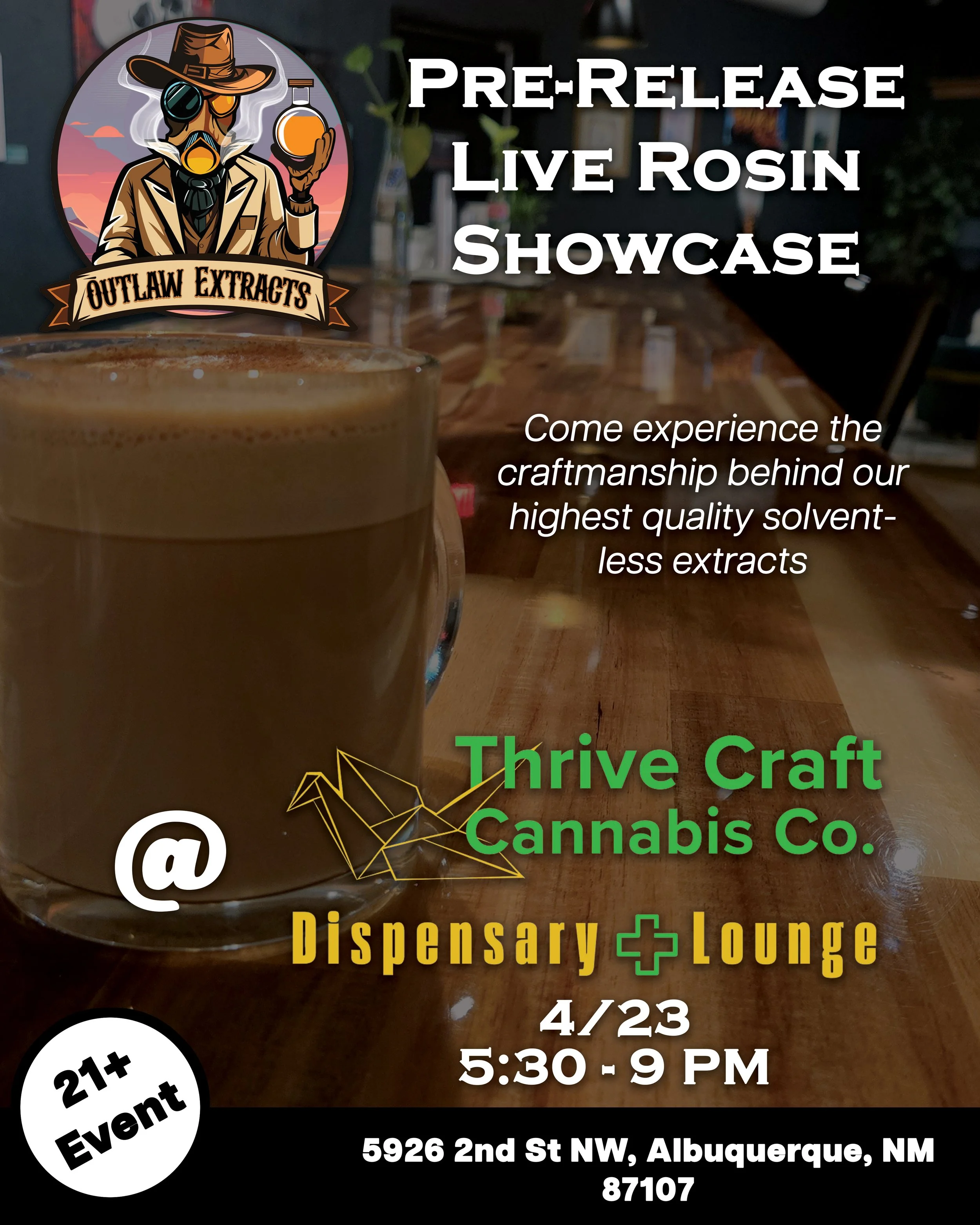 Pre Release Live Rosin Showcase with Outlaw Extracts