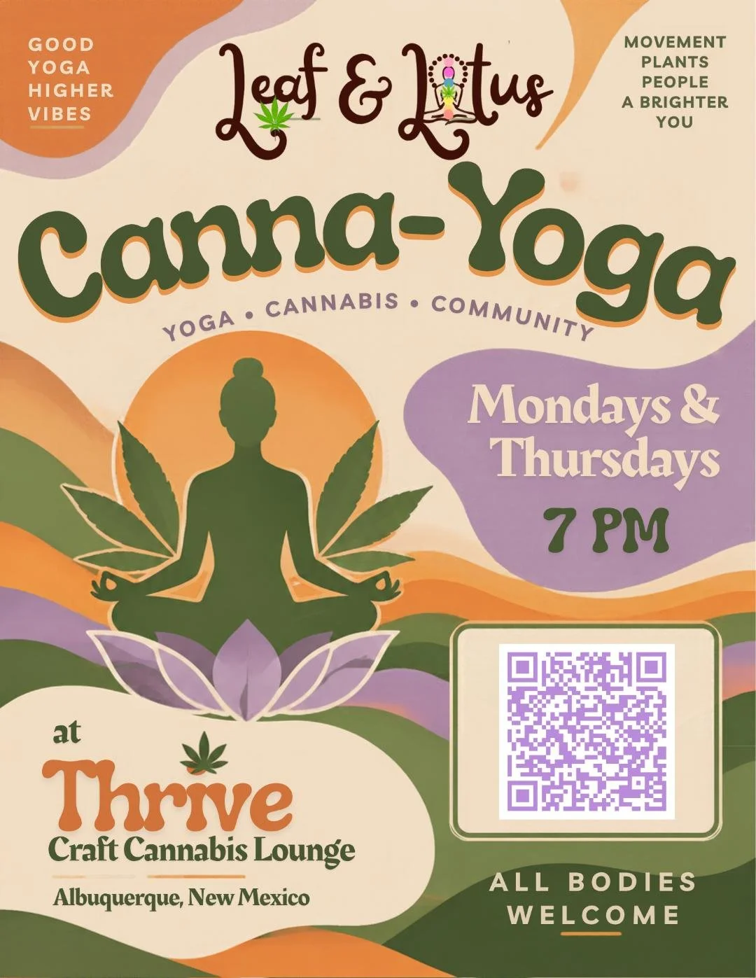 Higher State of Stretch: Canna-Yoga with Leaf &amp; Lotus