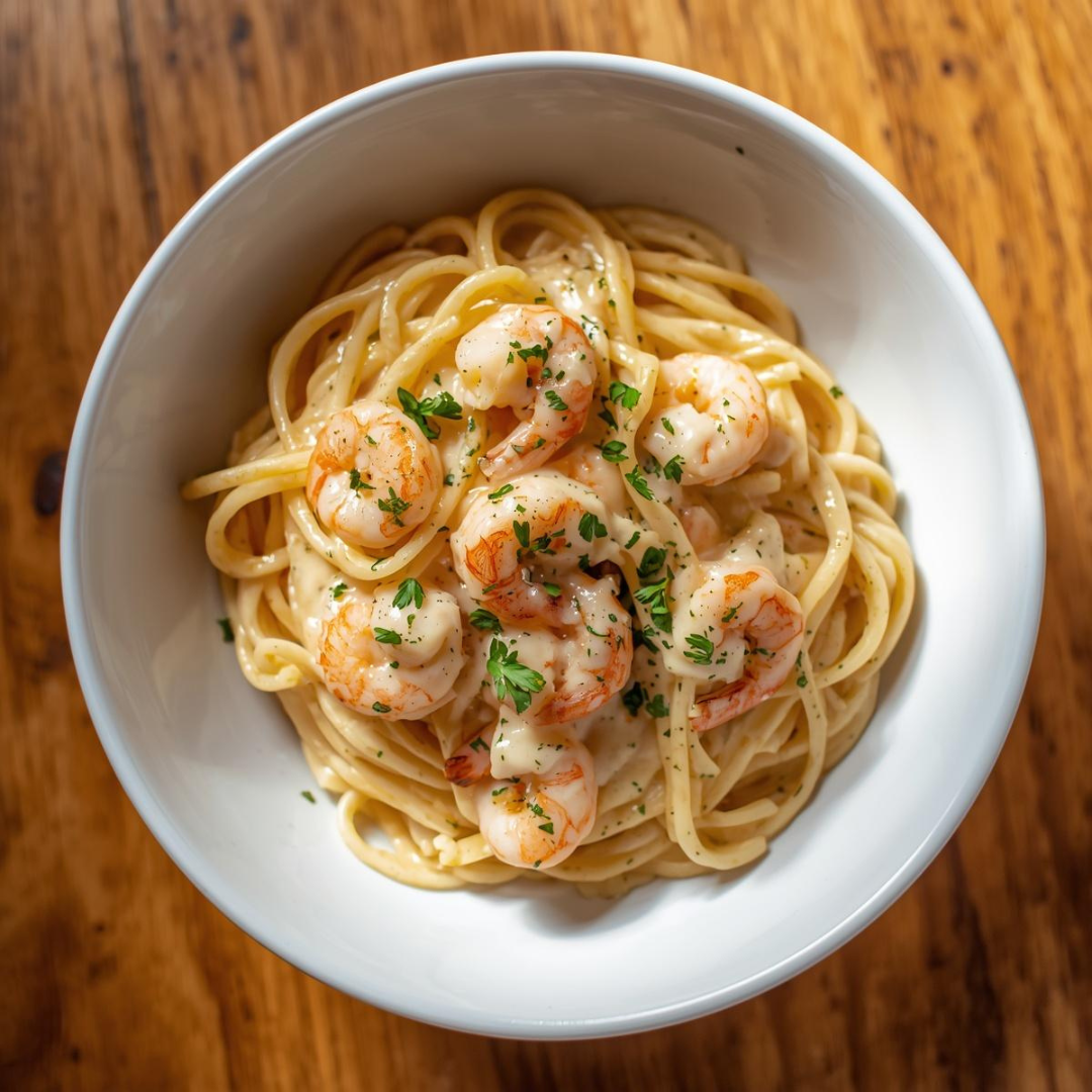 Shrimpin’ Ain’t Easy Pasta 🦐🌿🍝