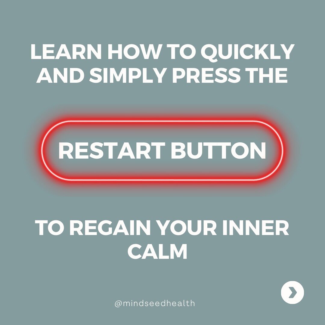Find calm in chaos with the 3-Step Mindfulness Breathing Space.

Swipe right to learn how to hit the &quot;Restart Button&quot; with this simple practice!

#MindSeed #MindSeedHealth #MentalHealth #Trauma #Mindfulness #SelfCare #SelfSoothing #Breathin