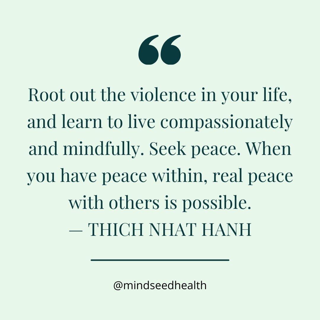Finding peace with others begins with how we meet our own suffering, fear and despair.

One way to do this is with mindfulness meditation - a practice that develops the capacity to be with all of your experience, fully, and with an open heart.

#Mind