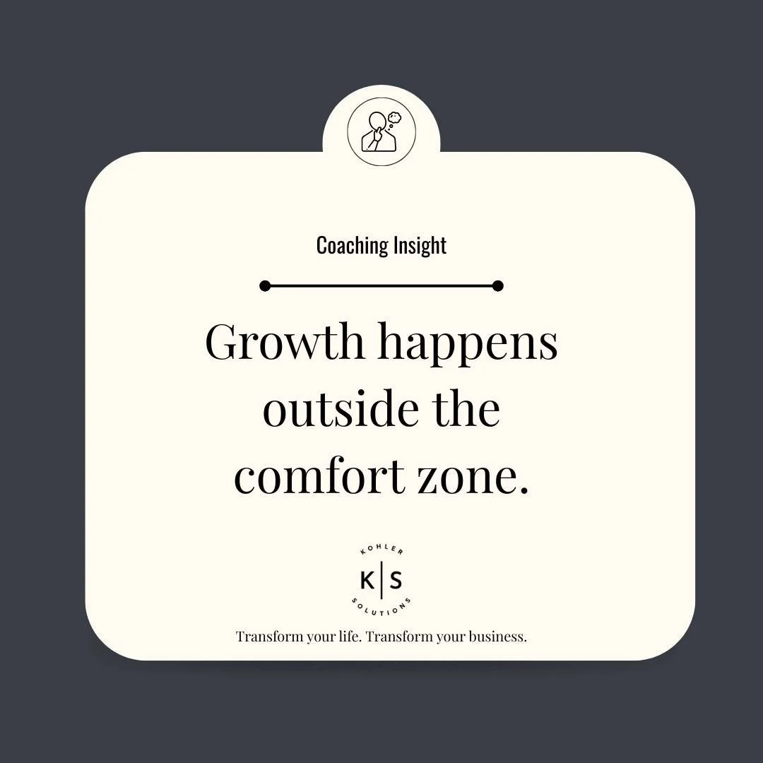 Growth happens outside the comfort zone.  Comfort feels safe, but it rarely leads to transformation.
✨ Real growth often looks like:

☑️Having the hard conversation you&rsquo;ve avoided
☑️Trying a new strategy before it feels perfect
☑️Learning to le
