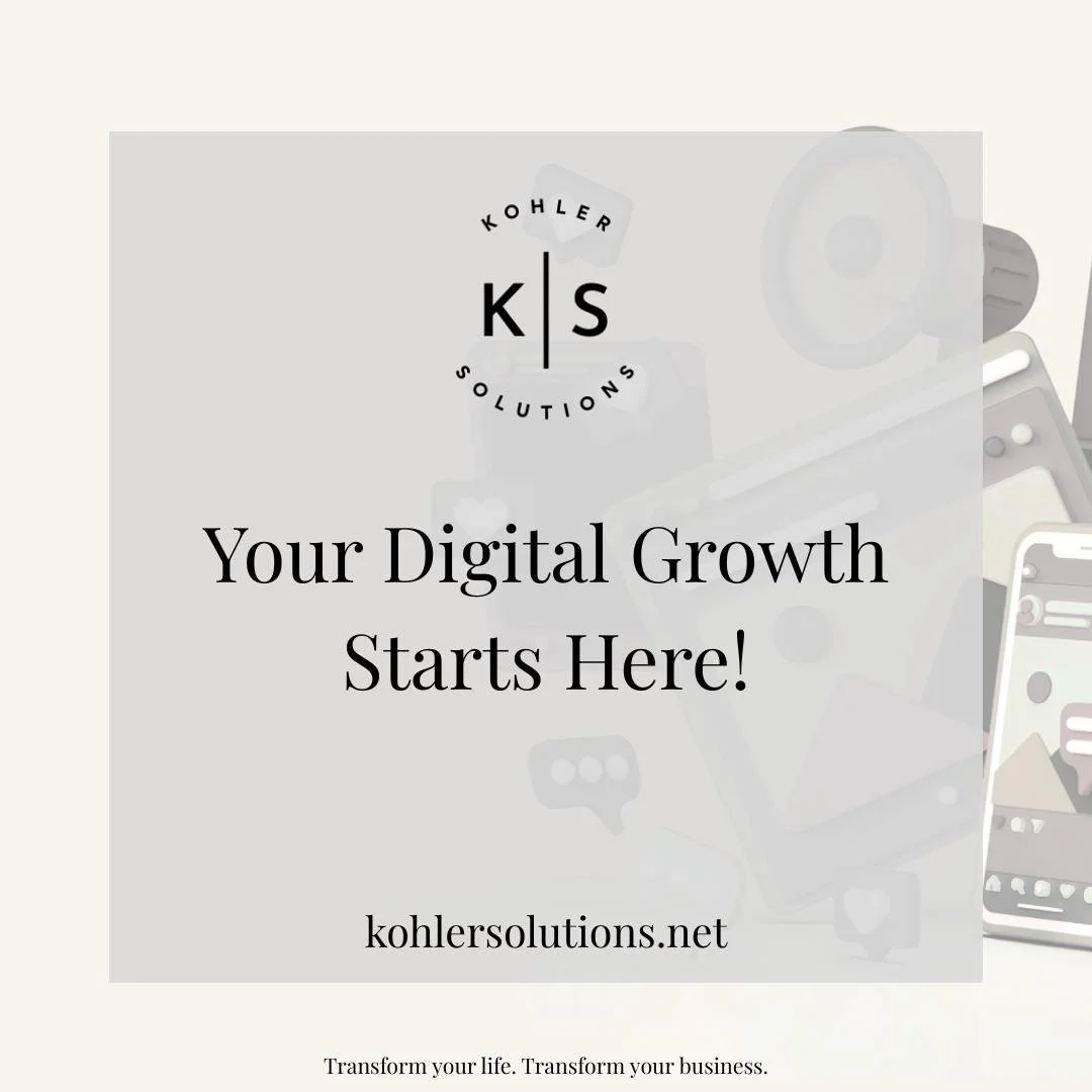 ✨ Your digital growth journey starts now. At Kohler Solutions, we help leaders simplify social media, align strategy, and unlock measurable results. Ready to elevate your business? 🚀

#DigitalGrowth #LeadershipDevelopment #SocialMediaStrategy #Kohle