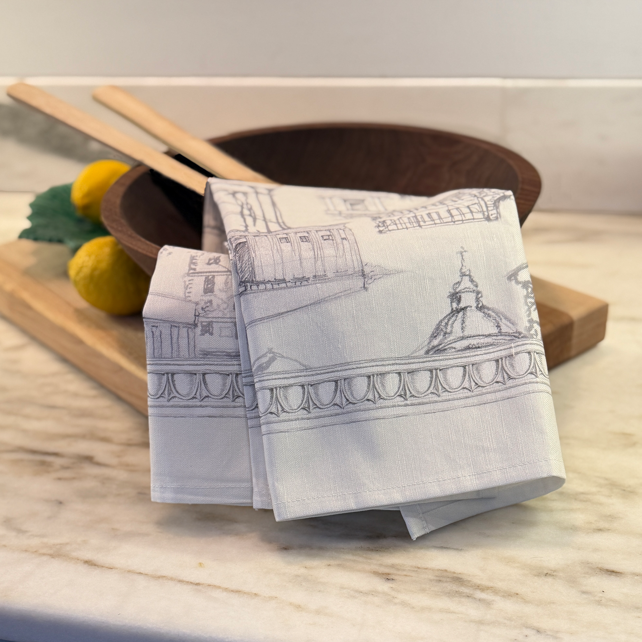 Roman Holiday Tea Towel in Paper