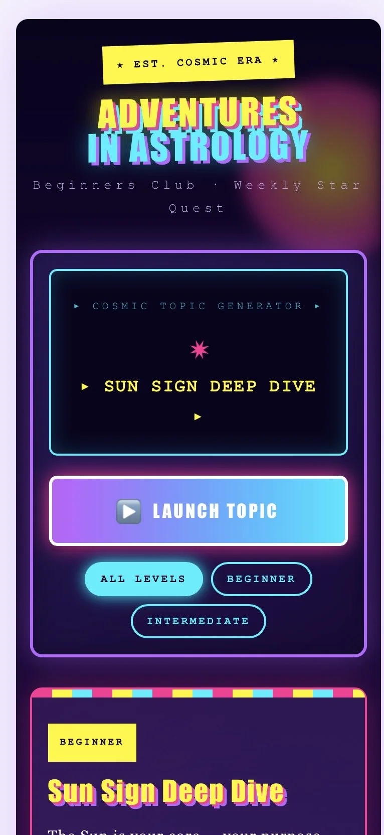 Adventures Beginners Club