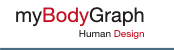 Text reading 'myBodyGraph Human Design' with 'BodyGraph' highlighted in red
