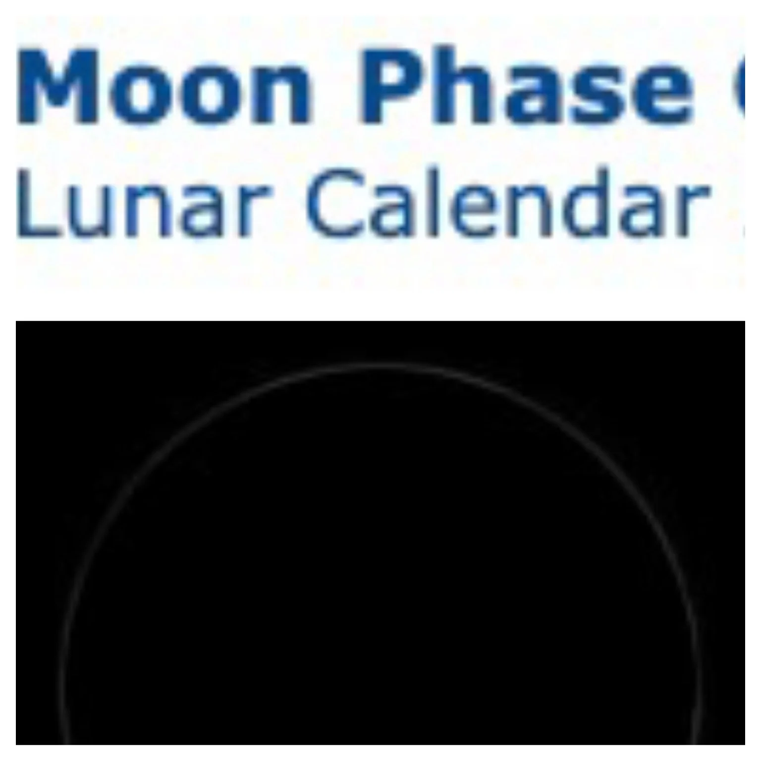 Moon Phase Calendar