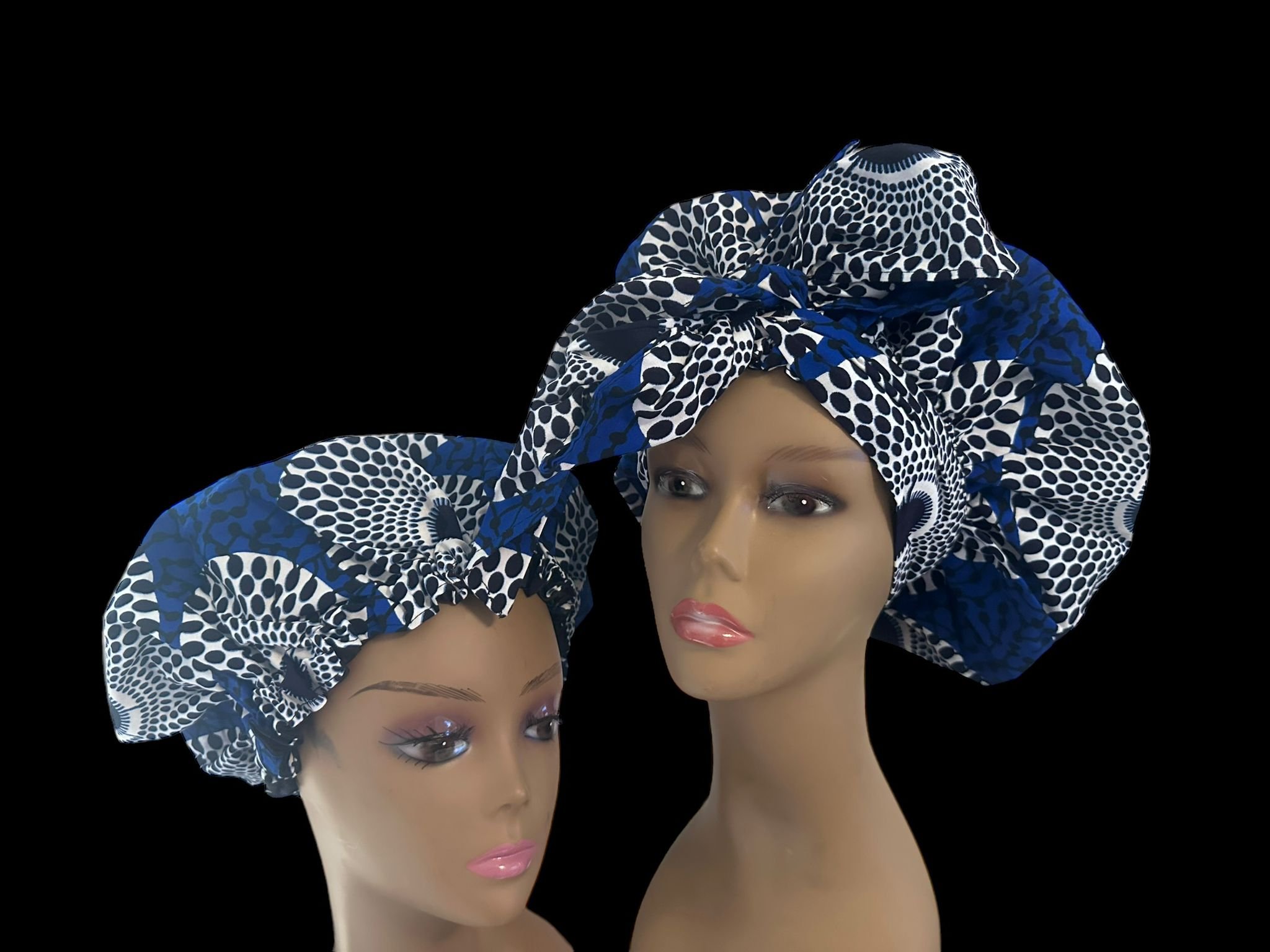 Crafted with Care: Awama Handmade's Authentic Ankara Wax Print Bonnets - Awama Handmade