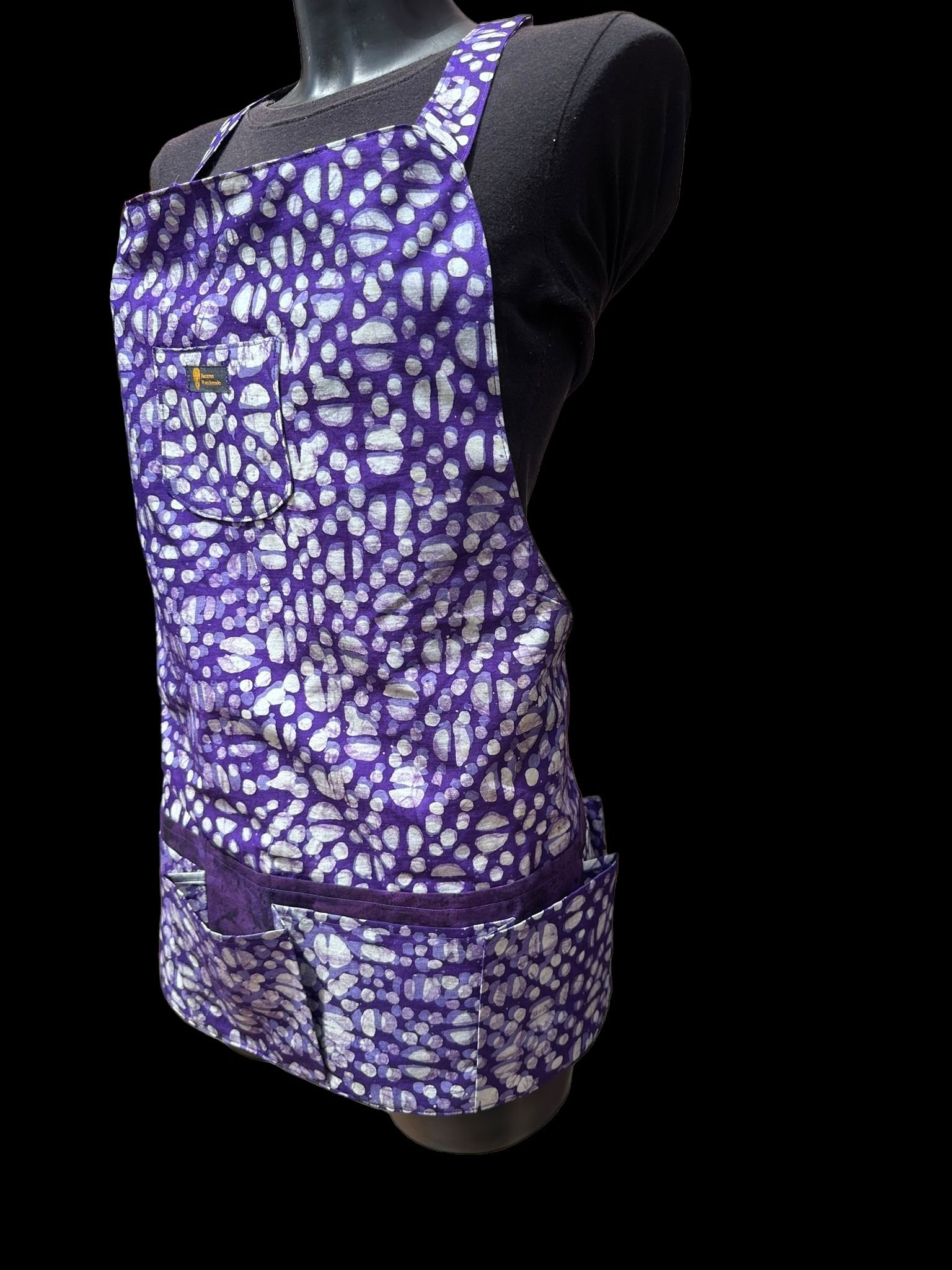 Awama Handmade: Durable Apron for Kitchen & Garden - Free Size, African Print Cotton