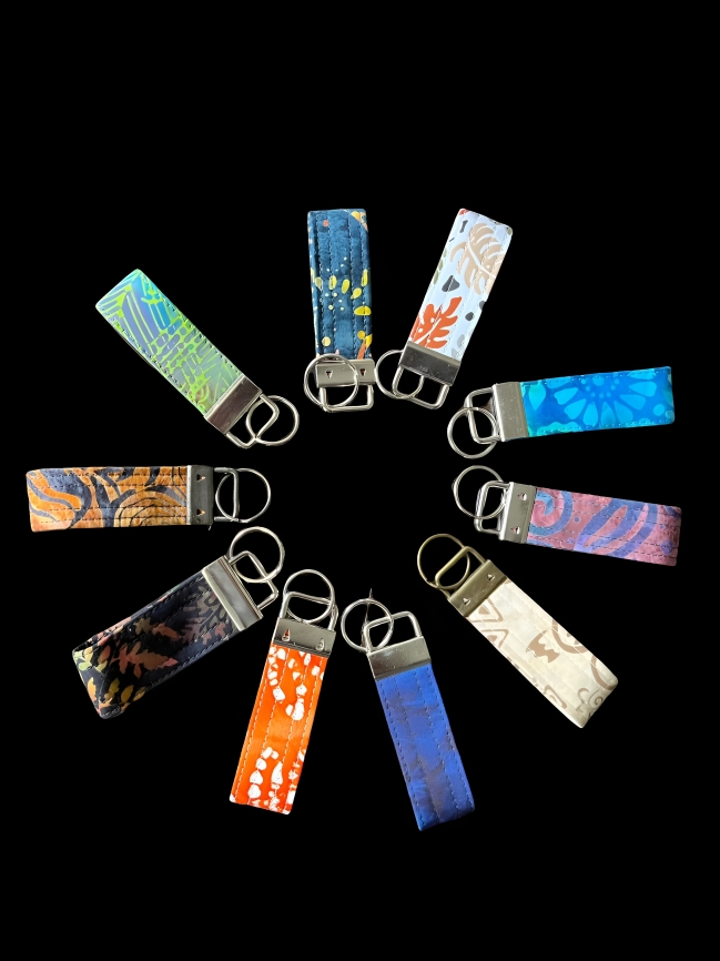 Special Crafted African Print Keychains small and large - Awama Handmade