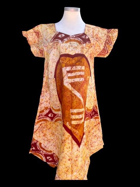 African Batik Printed Cotton Summer Dresses – Effortless Style in Free Size - Awama Handmade