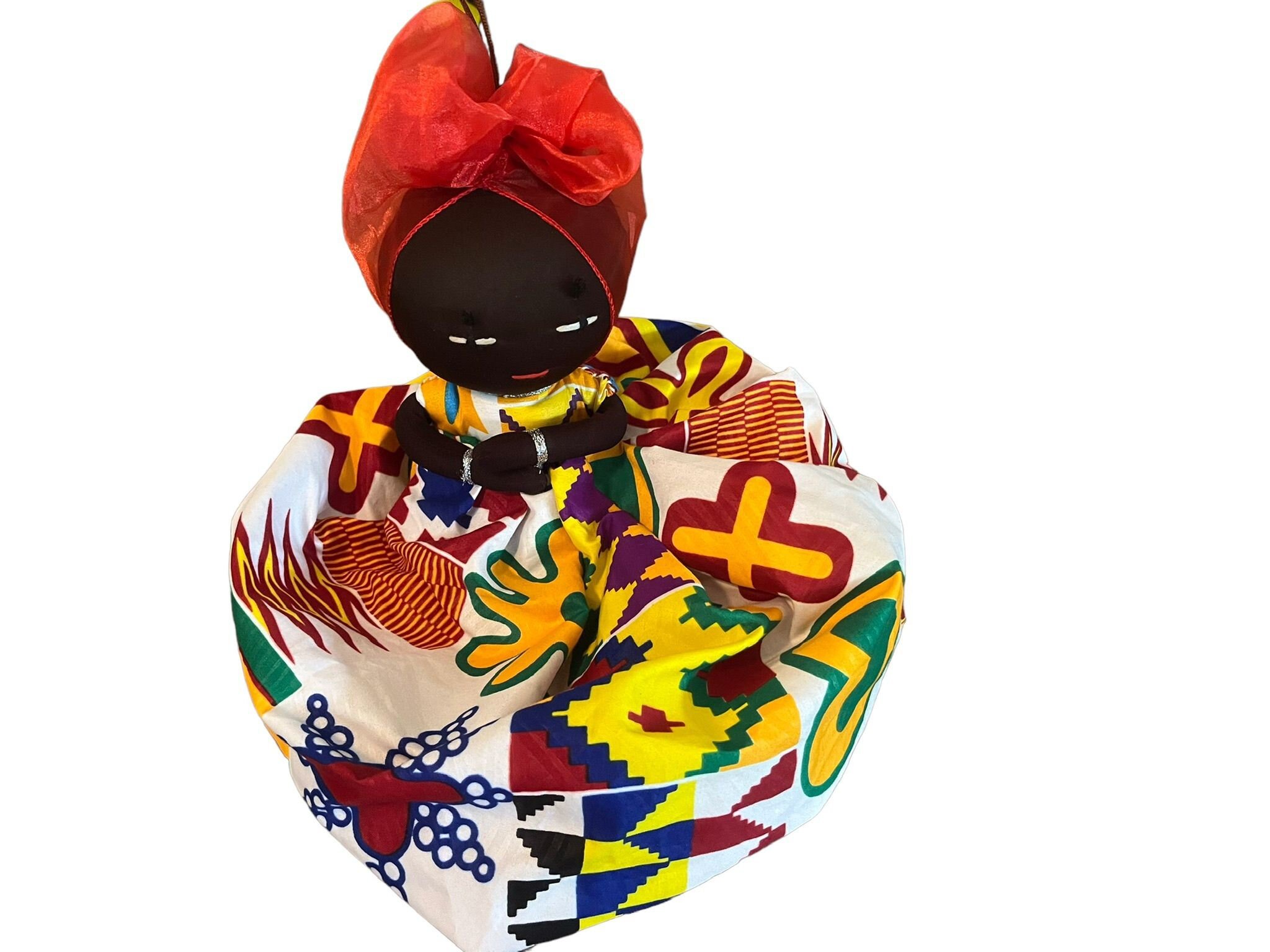 African Fabric Printed Handcrafted Dolls - Awama Handmade