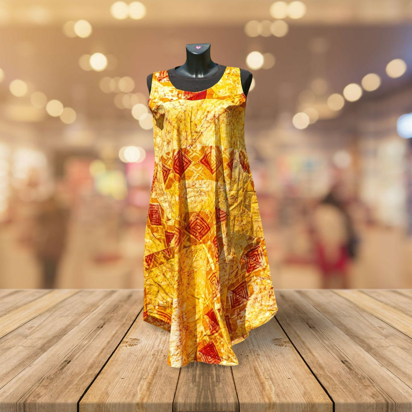 Unique Batik Dress - Handmade in Africa (One Size) - Awama Handmade