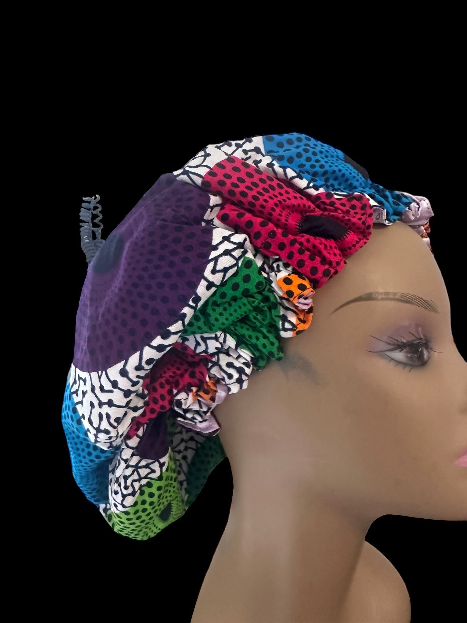 Sustainable Style: Awama Handmade's Eco-Conscious Ankara Wax Print Bonnets
