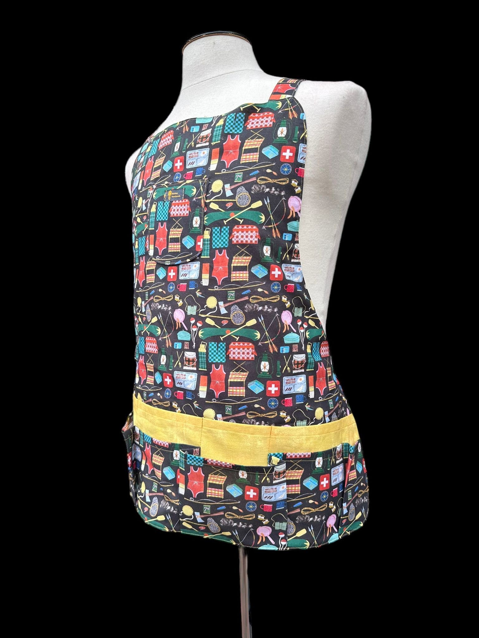 Awama Handmade: Eco-Friendly Kitchen Apron - Free Size, African Print Cotton - Awama Handmade