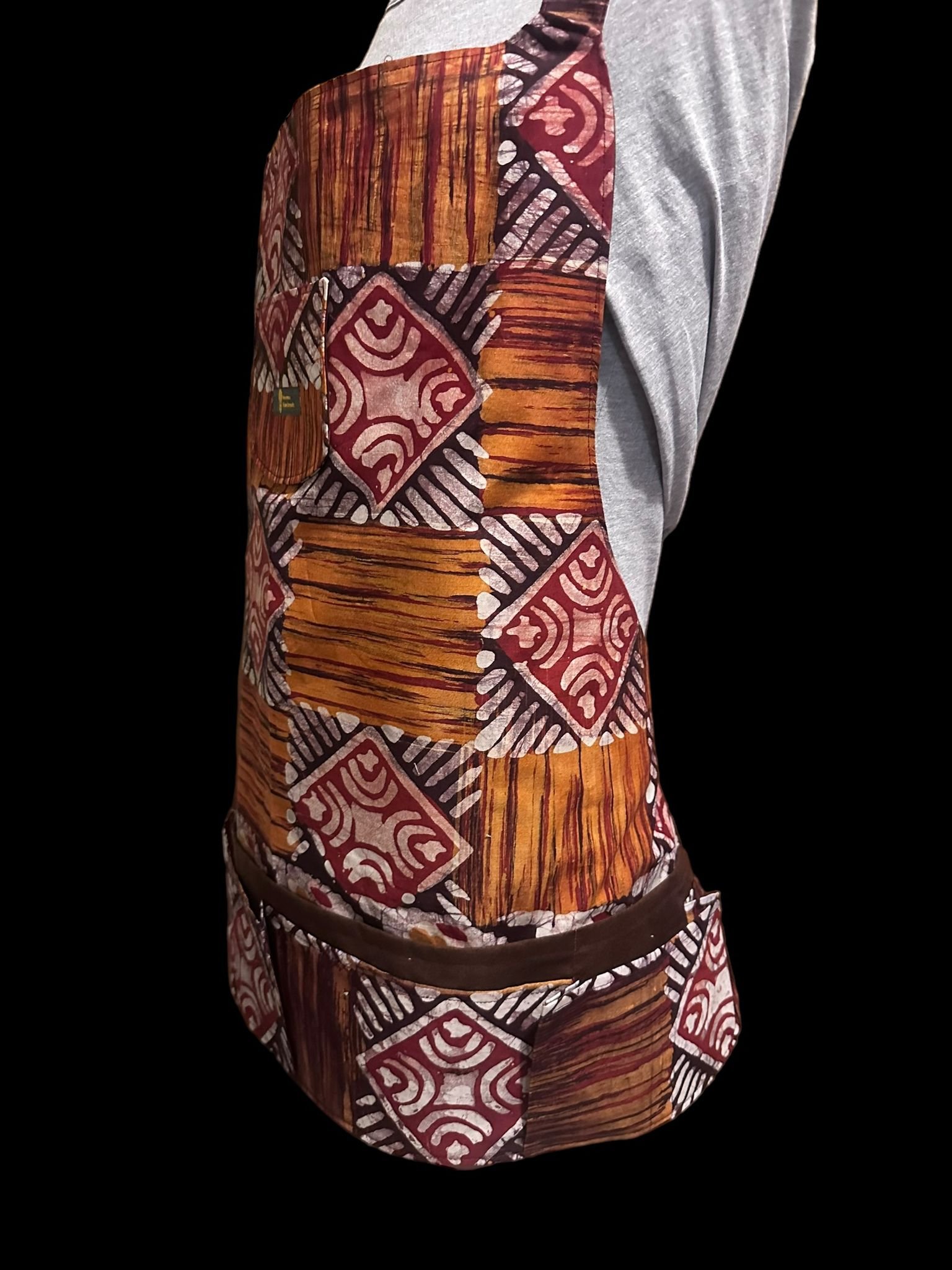 Awama Handmade: Versatile Kitchen Apron - Free Size, African Print Cotton, Multi-Use - Awama Handmade