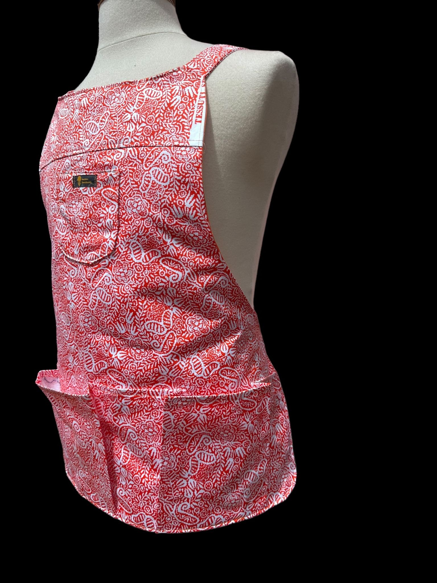 Awama Handmade: Unique Apron Design - Free Size, African Wax Print, Comfortable Cotton - Awama Handmade