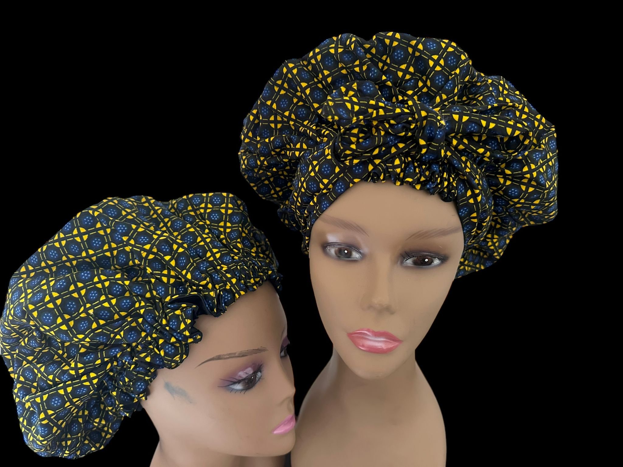 Sweet Dreams in Style: Awama Handmade's Ankara Wax Print Sleep Bonnets - Awama Handmade
