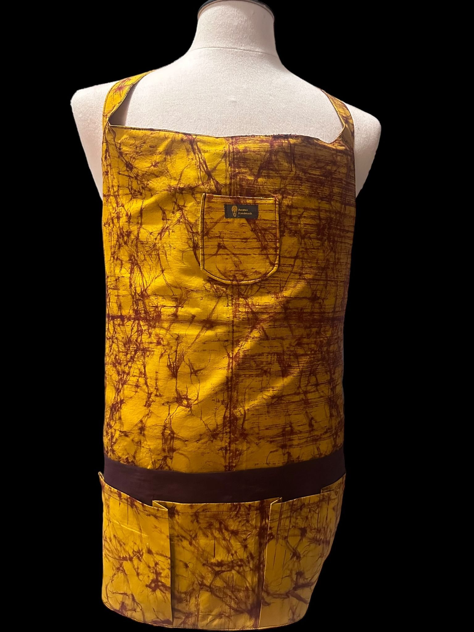 Awama Handmade: Trendy Apron Design for Women - Free Size, African Print Cotton