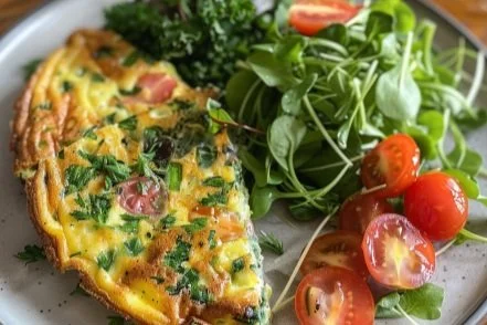 Pro: Persian Leek & Herb Frittata with Sweet Potatoes and Tomatoes