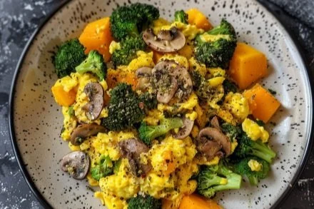 Pro: Scrambled Eggs with Seasonal Veggies & Butternut Squash
