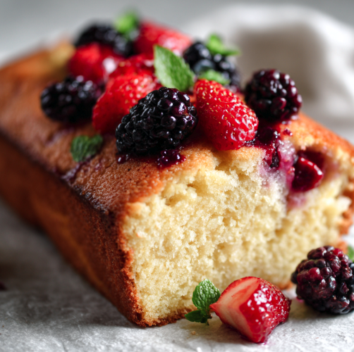 For Orca: Lemon Berry Almond Flour Cake