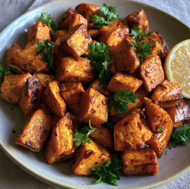 Square Fare Plate of Roasted Sweet Potatoes (16 oz)
