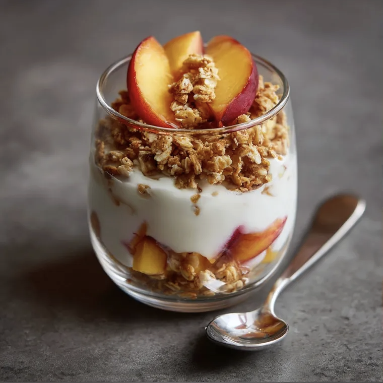 For Pros: Parfait with Greek Yogurt, Homemade Homemade Müesli and Nectarines