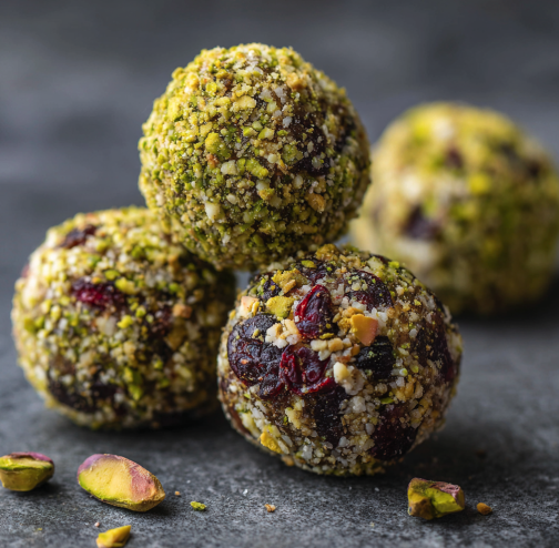 For Pros: Pack of 6 Cranberry, Cardamom and Pistachio Energy Bites