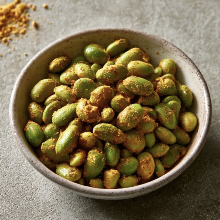 For Pros: 8 oz High-Protein Curry Edamame Snack