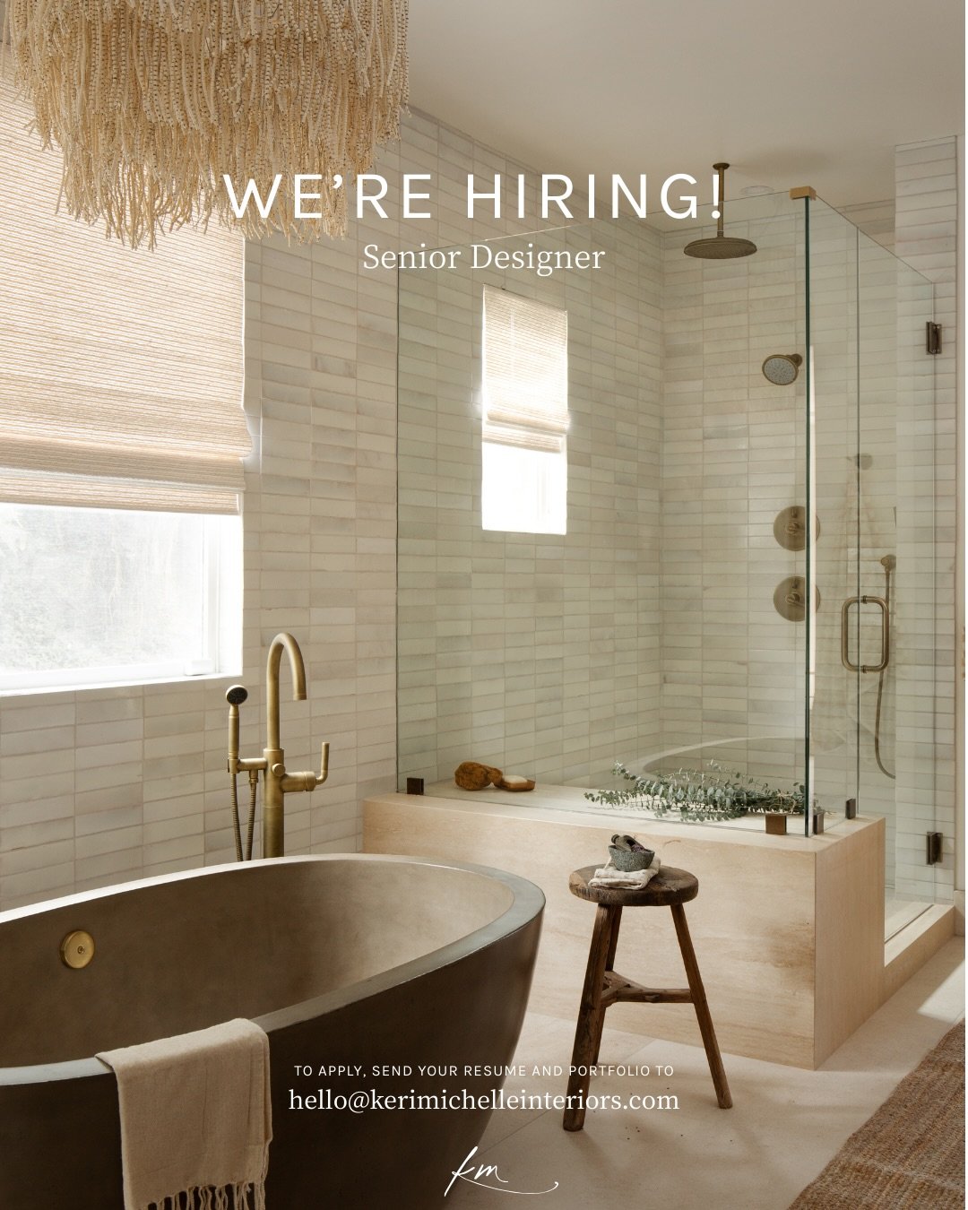 KMI is hiring a Senior Designer !

Looking for an interior designer who loves the details, understands the technical side, and enjoys creating beautiful spaces.

4 to 5 years experience in new construction and renovations required. Mastered in CAD, S