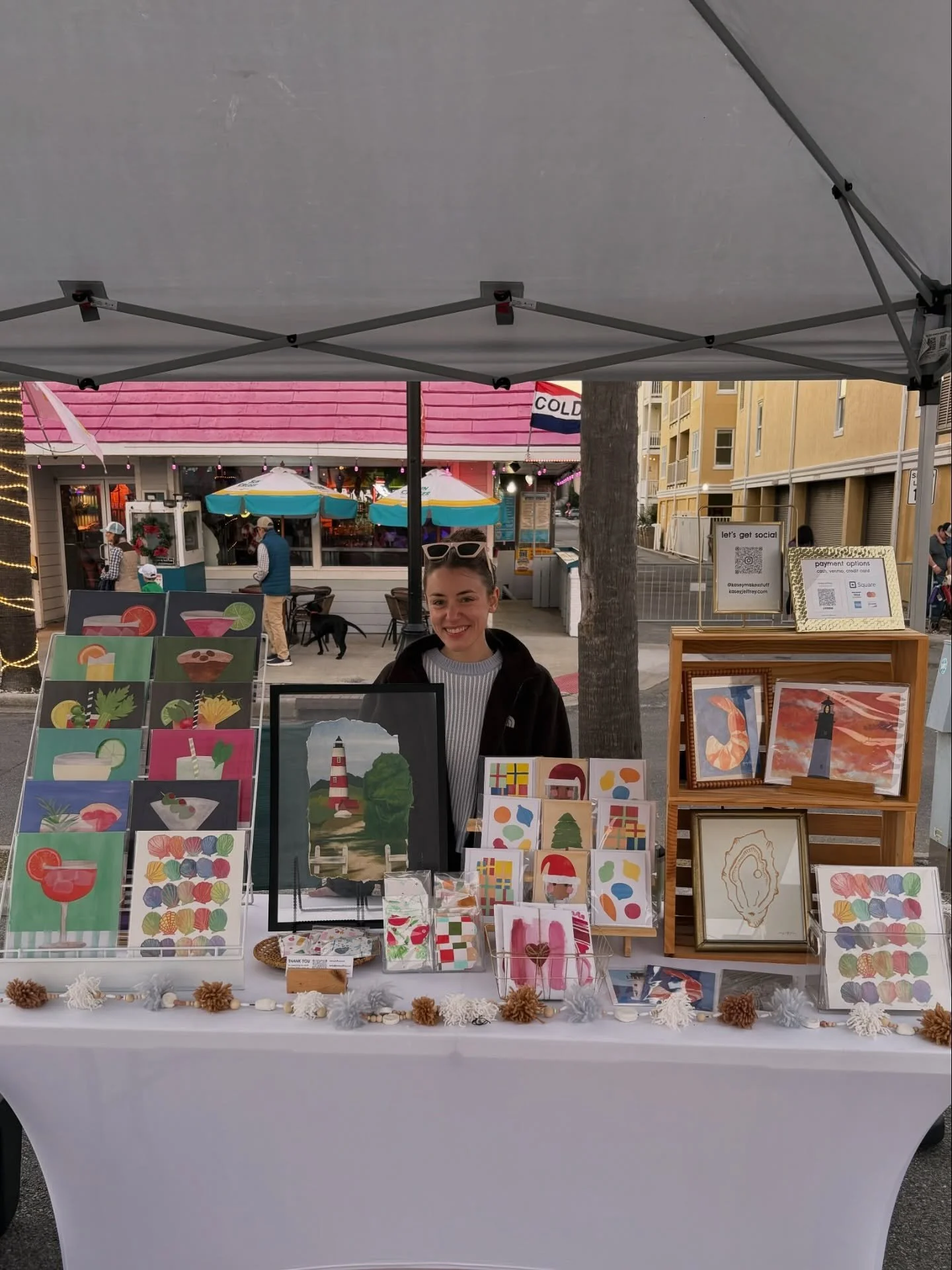 Had the best time vending at the @mainstreettybee Holiday Market on @tybeeisland this weekend. Thank you to everyone who stopped by and shopped small! 💌