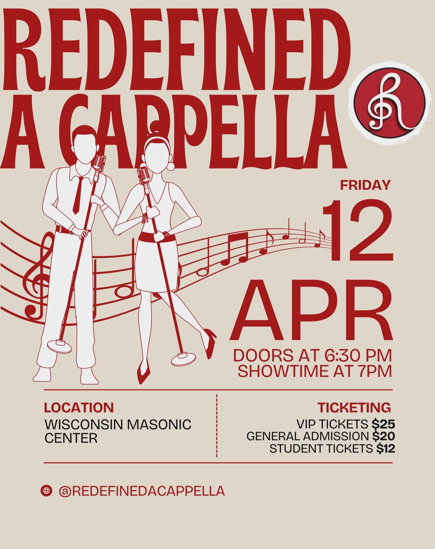 BREAKING NEWS: TICKETS ARE LIVE NOW! 🔥

Our spring concert is less than a month away! Join us at Redefined A Cappella's Spring Concert for an unforgettable night filled with harmonies that will leave you speechless. See you there! 🥰✨

Visit our bio