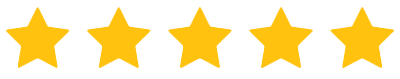 Five gold stars in a row