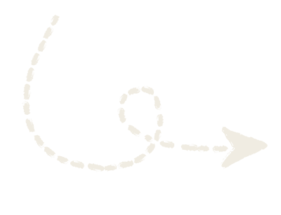 White dashed arrow forming a loop with an arrowhead pointing to the right on a black background.