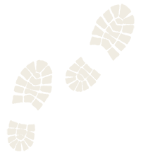 illustration of white offset boot prints