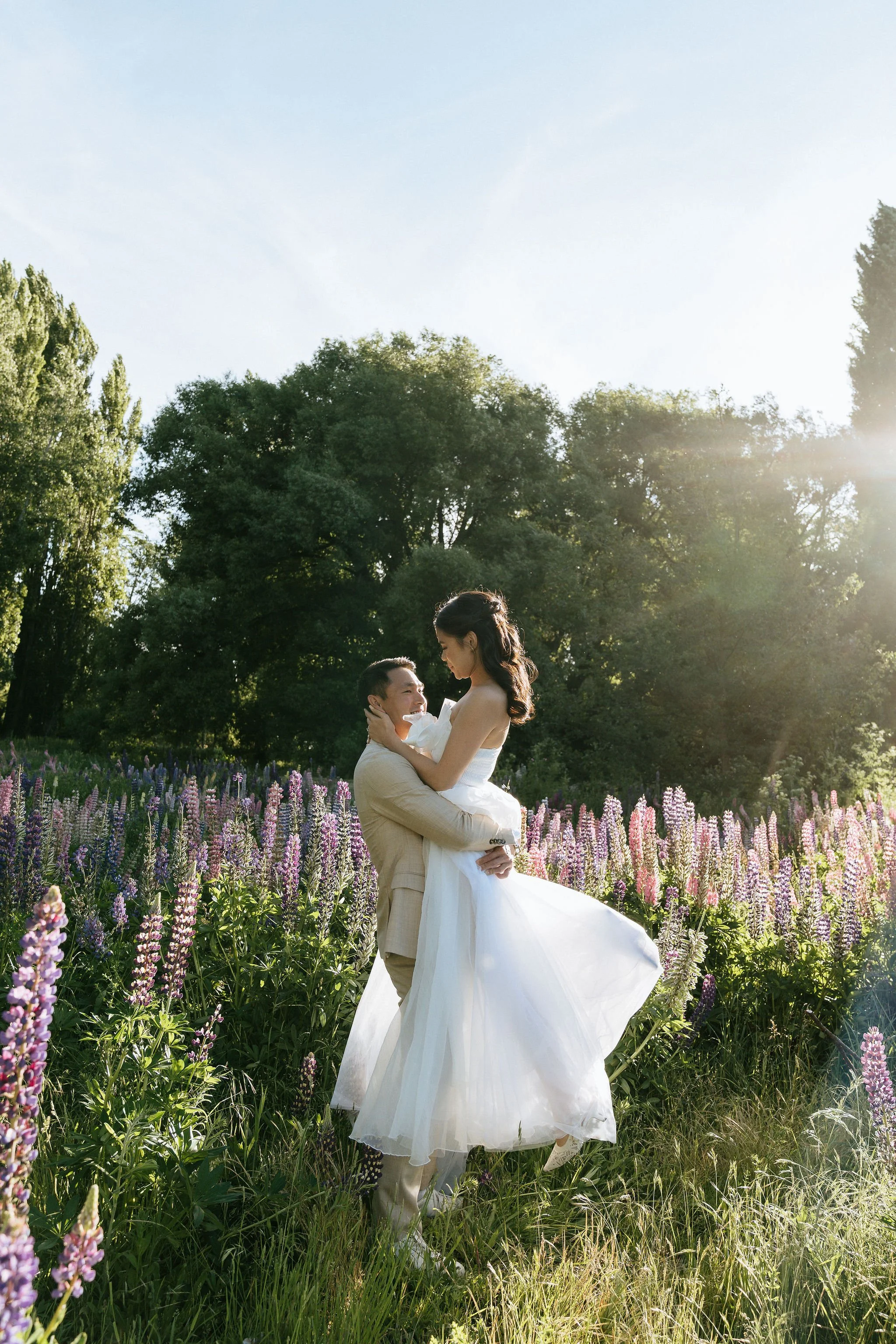 Wanaka Engagement Photos in the Lupins | Paeris &amp; Sam