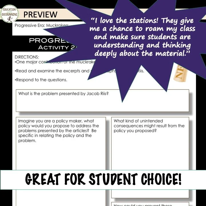 Roaring Twenties Gallery Walk Activity for 1920s — Education with