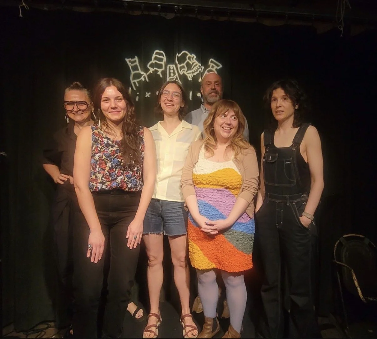 May 2023, Manhattan, NY--Experiments and Disorders (Tom Cole and Christen Clifford) with Eva H.D., Laura Henricksen, and Nicole Wallace
