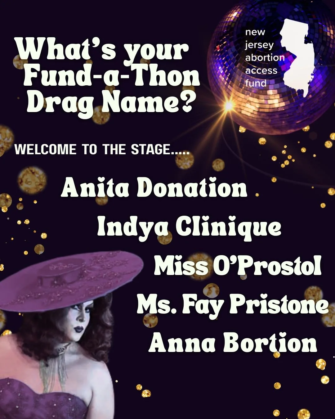 Join NJAAF and Cookie Doe for an afternoon of Drag &amp; Trivia! 
📅  Sunday May 17, 1-3pm
📍 Garwood, NJ (Venue details provided with Ticket purchase)
🎫 Link in bio for tickets