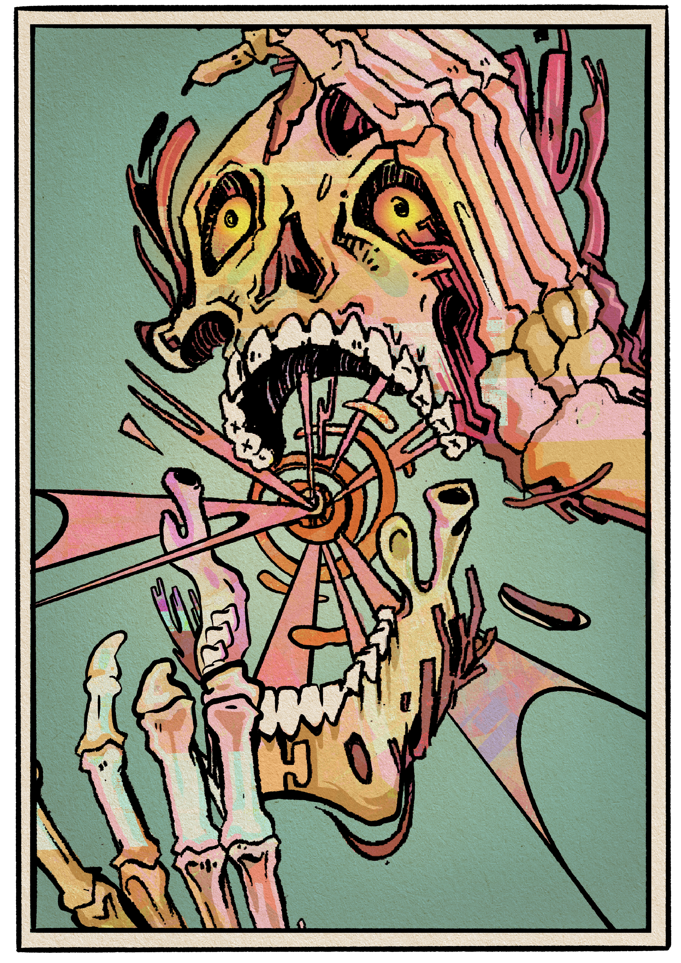 Exploding Skull Sticker