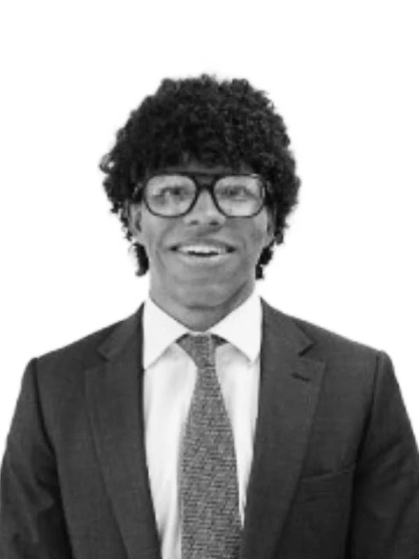 Greyscale portrait photo of Jesse Amoah