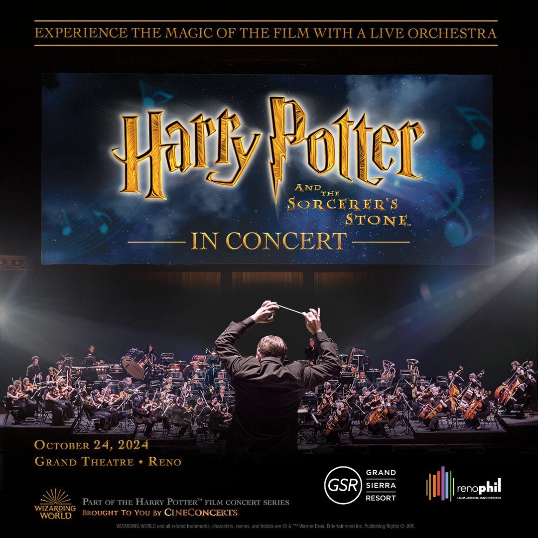 Join the Reno Phil at the @grandsierra and relive the film that started it all. Watch the wand choose the wizard, a troll run amok and magic mirrors in high-definition while a live orchestra performs John Williams&rsquo; iconic score. Don&rsquo;t mis