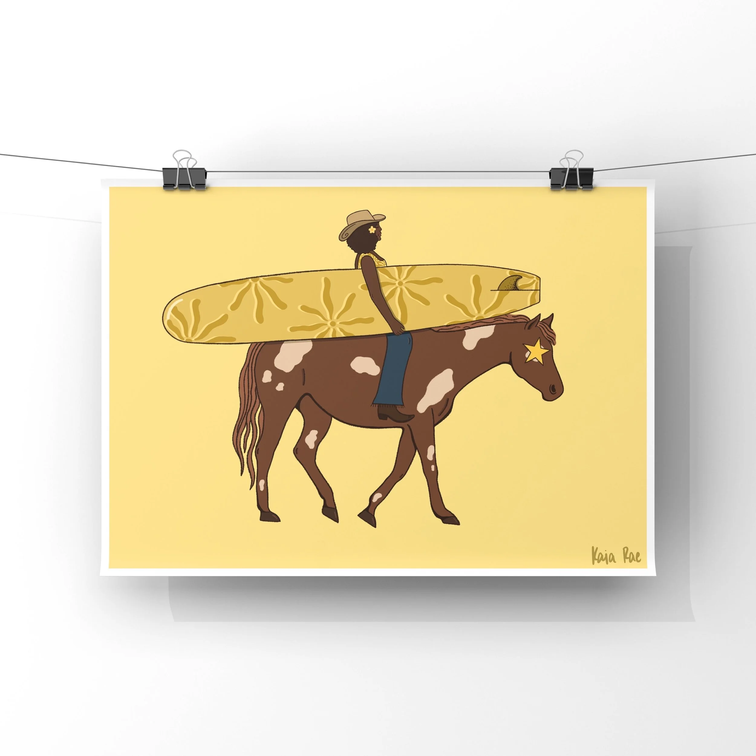 Yellow Floral Surf Cowgirl