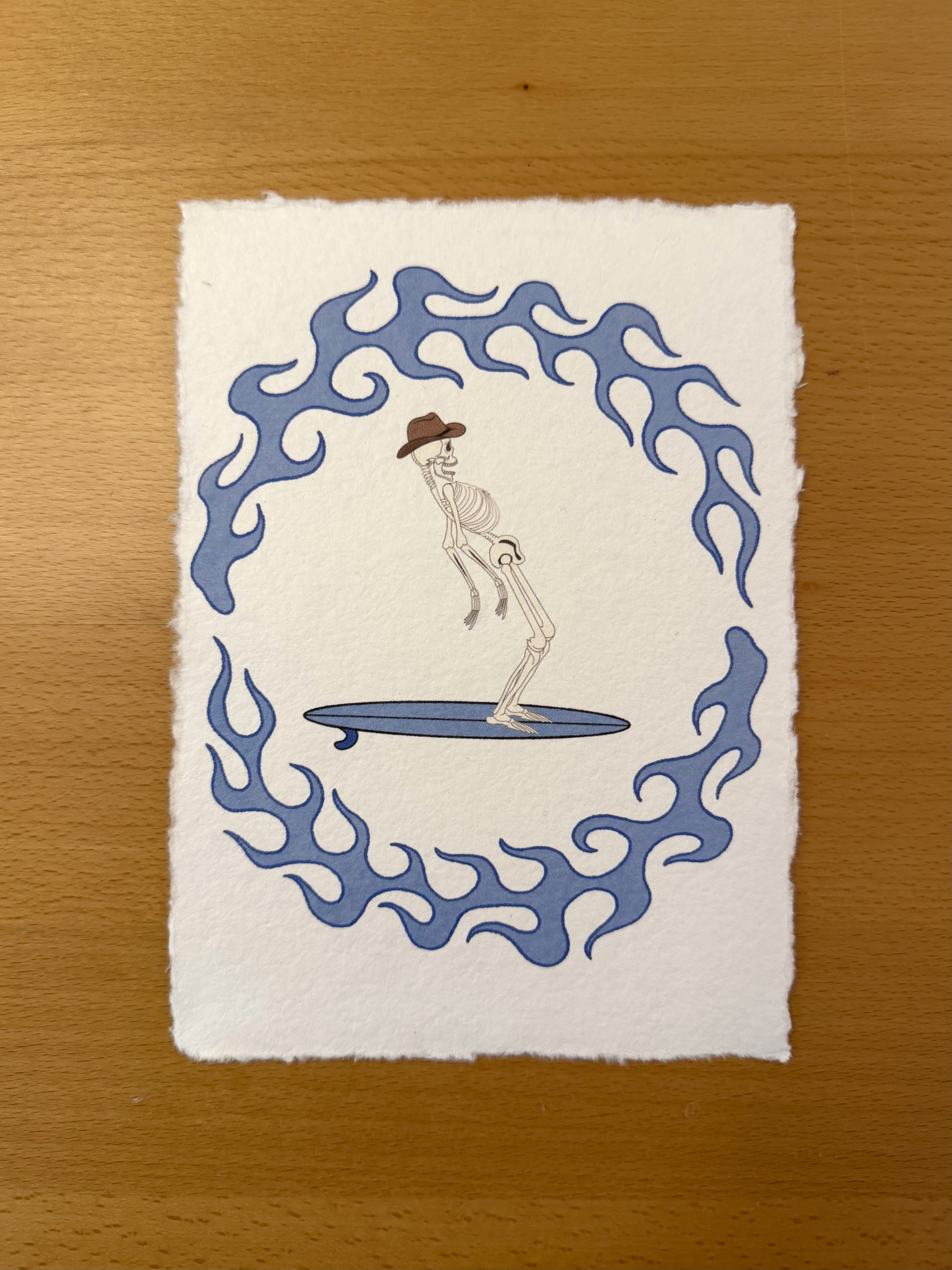 Skeleton Surf Cowboy