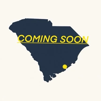 South Carolina map highlighting Mount Pleasant with “Coming Soon” label