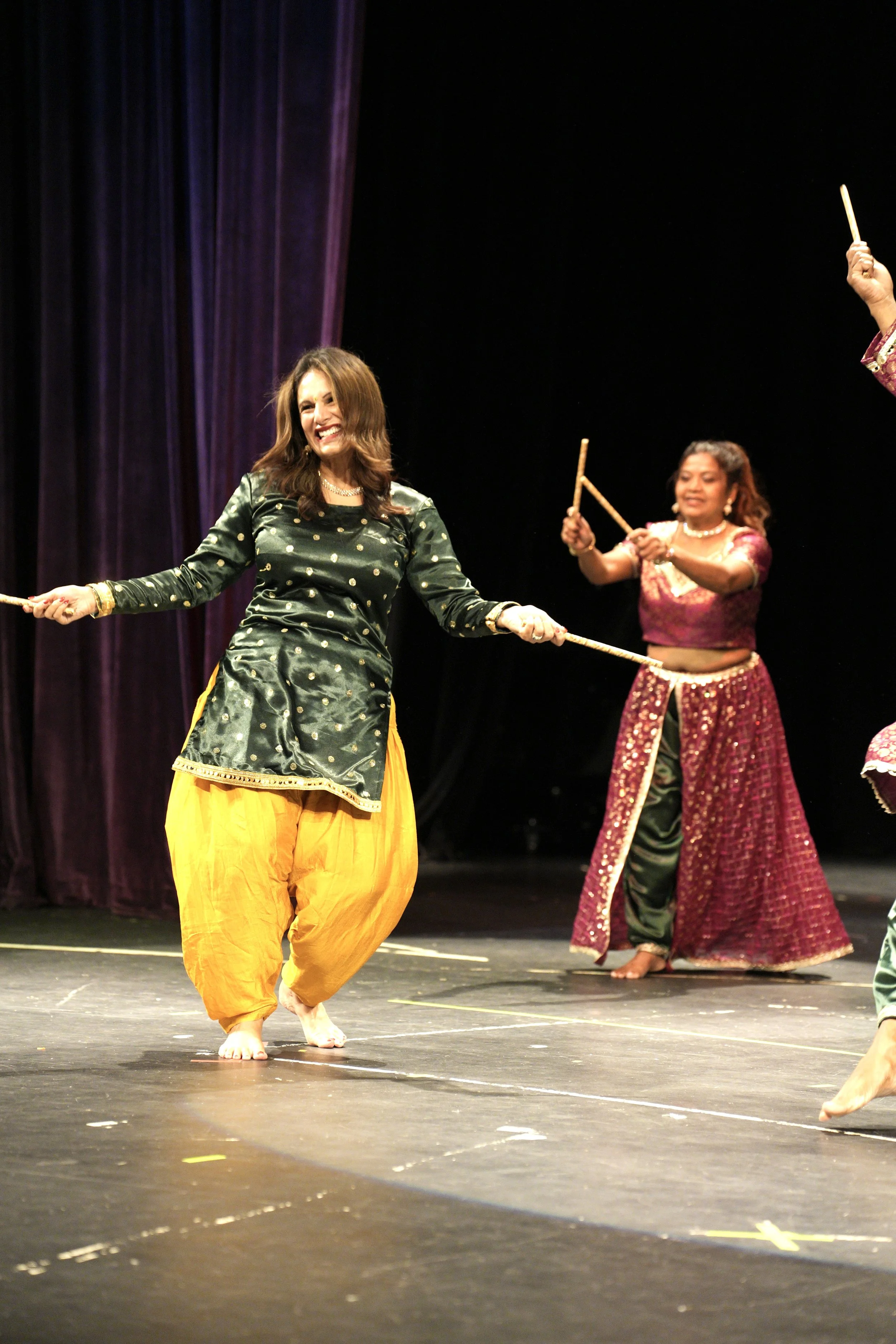 Adult dance group recital performance